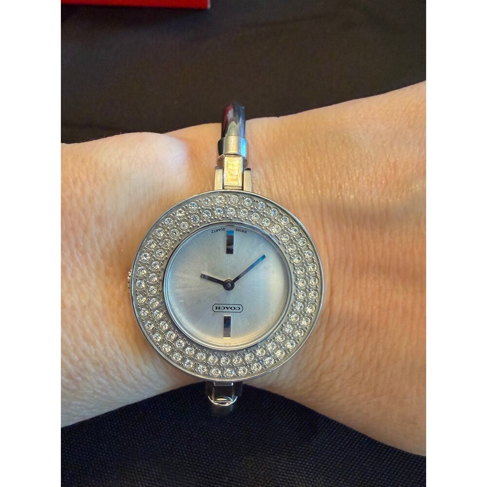 Vintage Coach interchangeable bezel bangle watch gift set 0274, never used 6.5” - Picture 4 of 16
